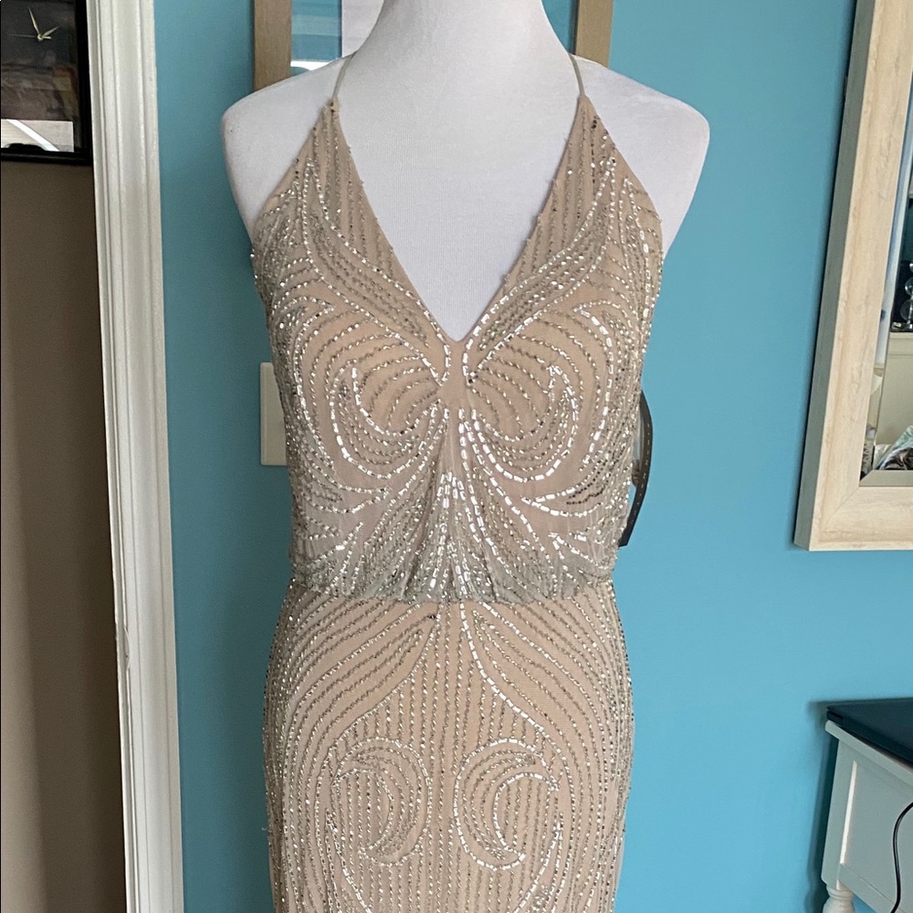 Aidan Mattox formal champagne gown. NWT. Size US8
